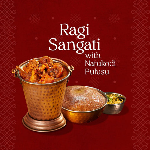 Ragi Sangati with Natukodi Pulusu